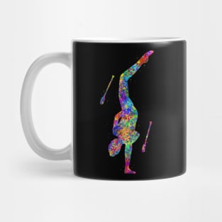 Rhythmic gymnastics juggling watercolor Mug